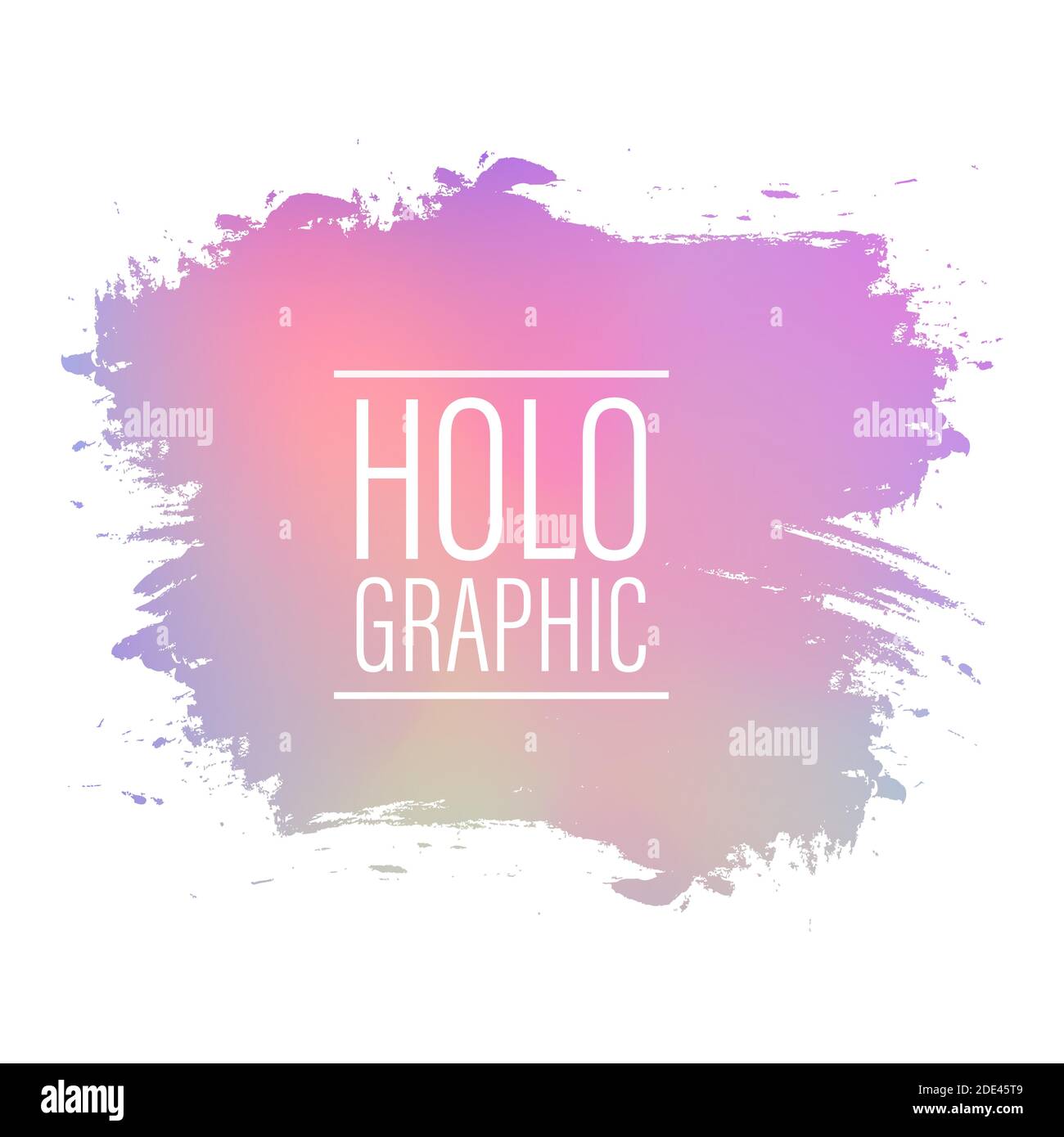 Blurry abstract iridescent holographic foil background. Vector stock illustration. Stock Vector