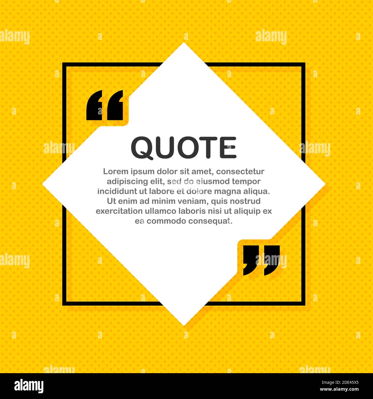 Set Quote frames. Blank template with print information design quotes ...