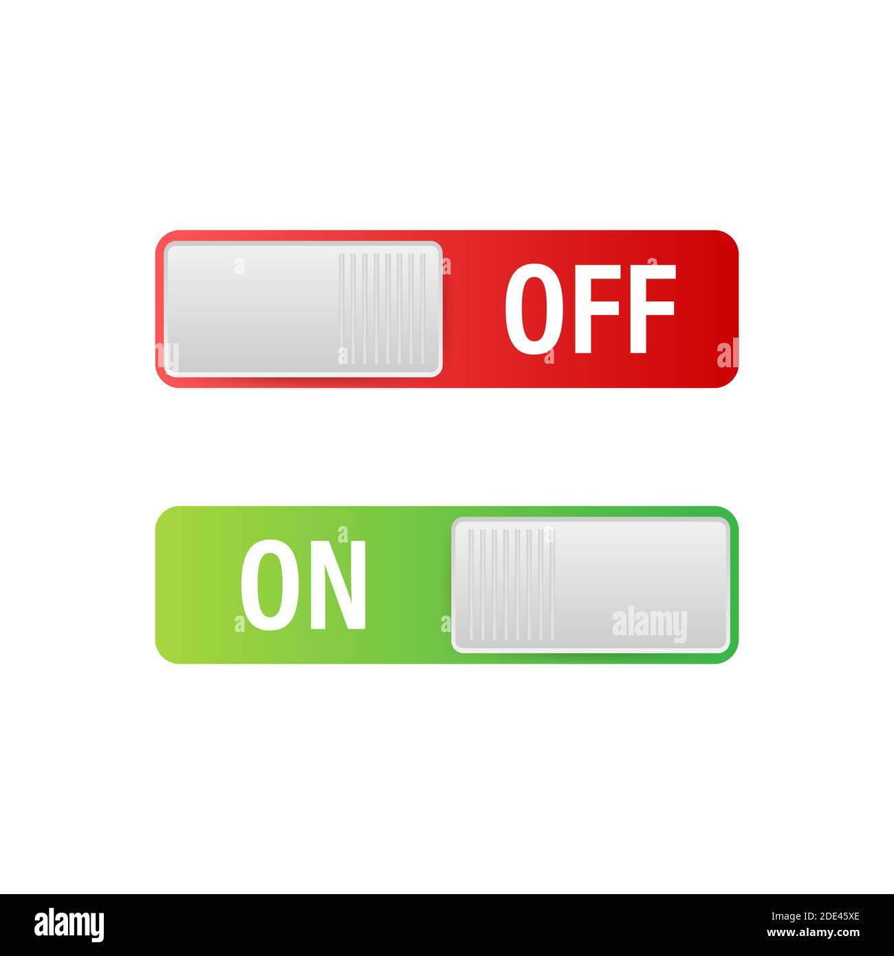Flat icon On and Off Toggle switch button vector format. Vector stock ...