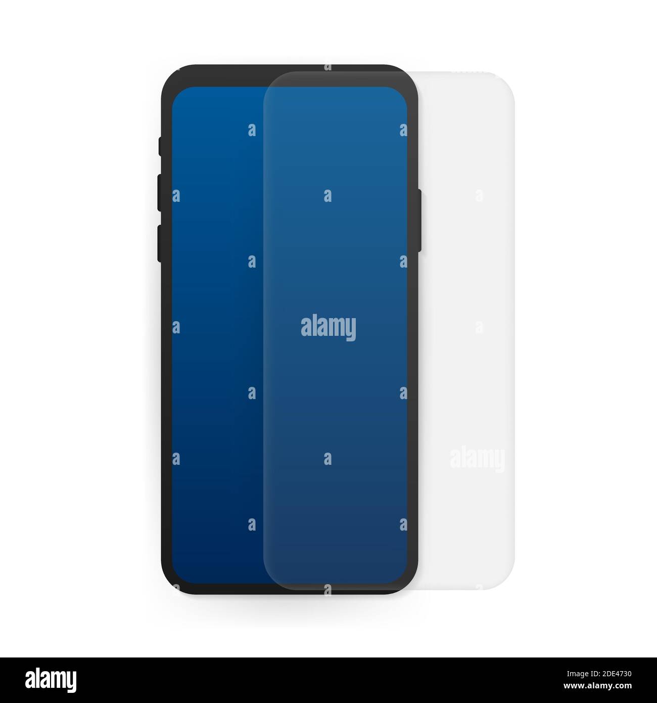 Vector screen protector film or glass cover. Screen protect Glass