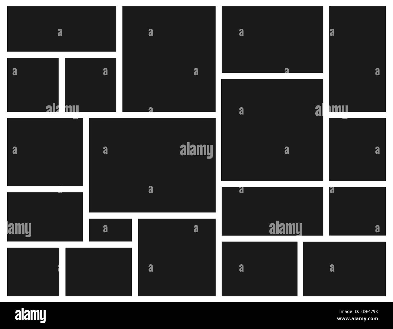 Collection of vector blank photo frames. Set of photos frame for your picture. Vector stock illustration. Stock Vector