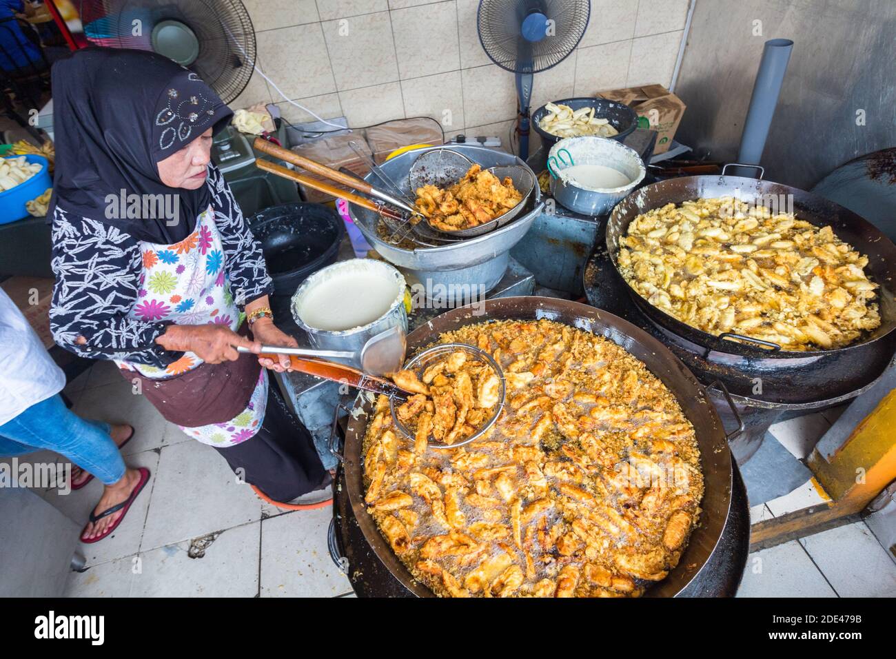 Fried banana snack in Kota Kinabalu, Sabah, Malaysia Stock Photo