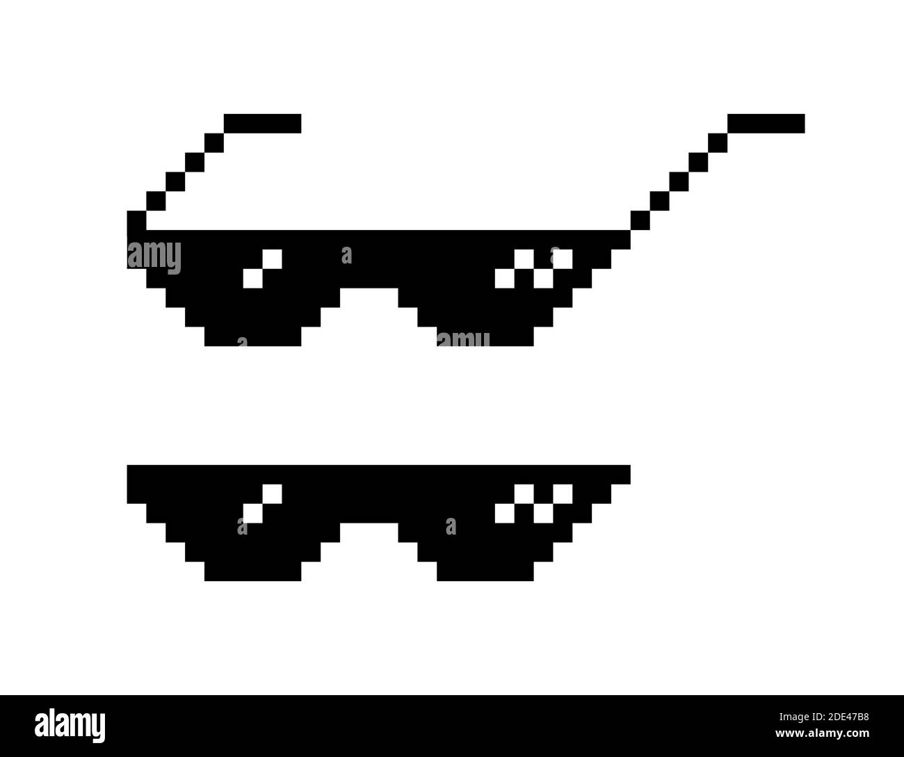 udvikling alliance Bær Set of pixel glasses in art style 8-bit. Thug life. Internet meme. Vector  stock illustration Stock Vector Image & Art - Alamy