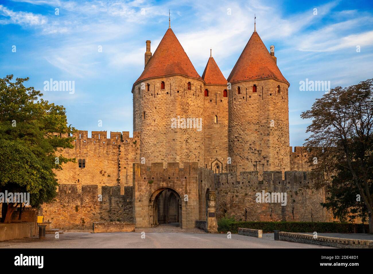 Fortified City of Carcassonne, medieval city listed as World Heritage by  UNESCO, harboure d'Aude, Languedoc-Roussillon Midi Pyrenees Aude France  Stock Photo - Alamy