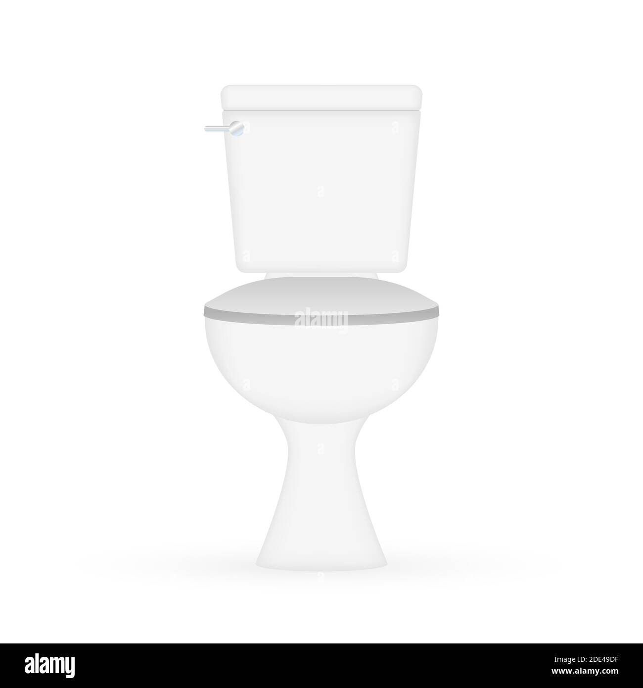 White ceramics clean toilet bowl icon. Vector stock illustration. Stock Vector