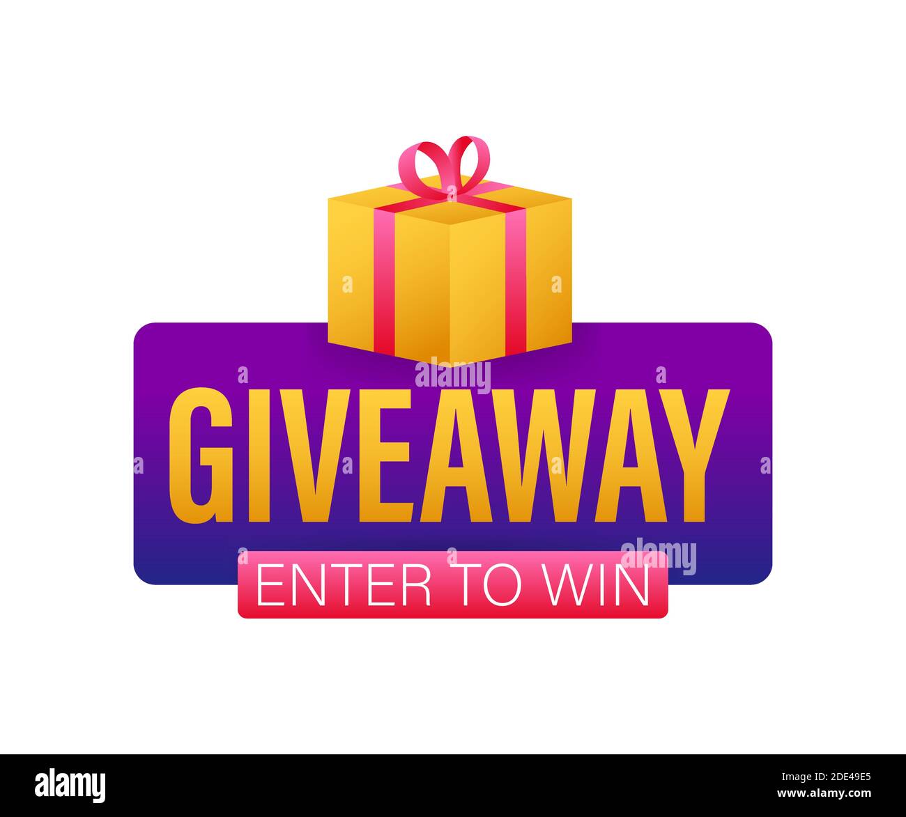 Gift box giveaway isolated icon social media Vector Image