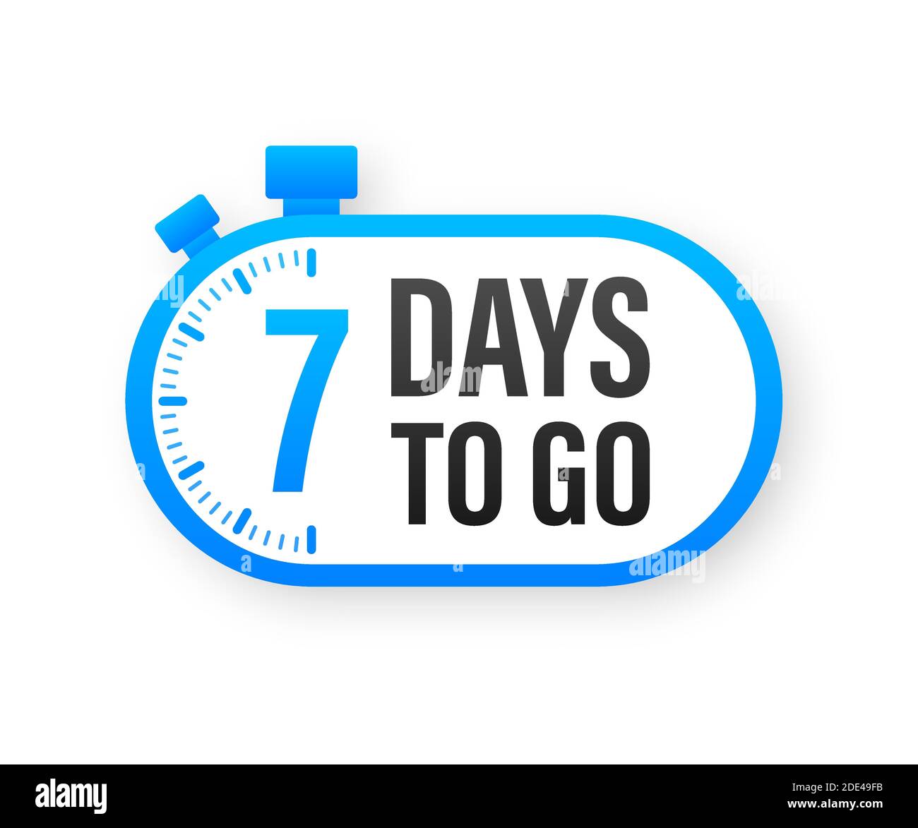 7 Day to go. Countdown timer. Clock icon. Time icon. Count time sale.  Vector stock illustration. 7538766 Vector Art at Vecteezy