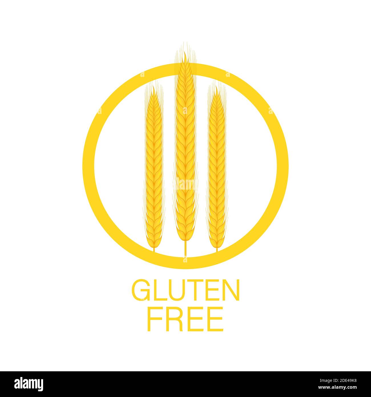 Gluten free. Healthy food labels. Farm product. Vegan food stickers. Vector stock illustration. Stock Vector