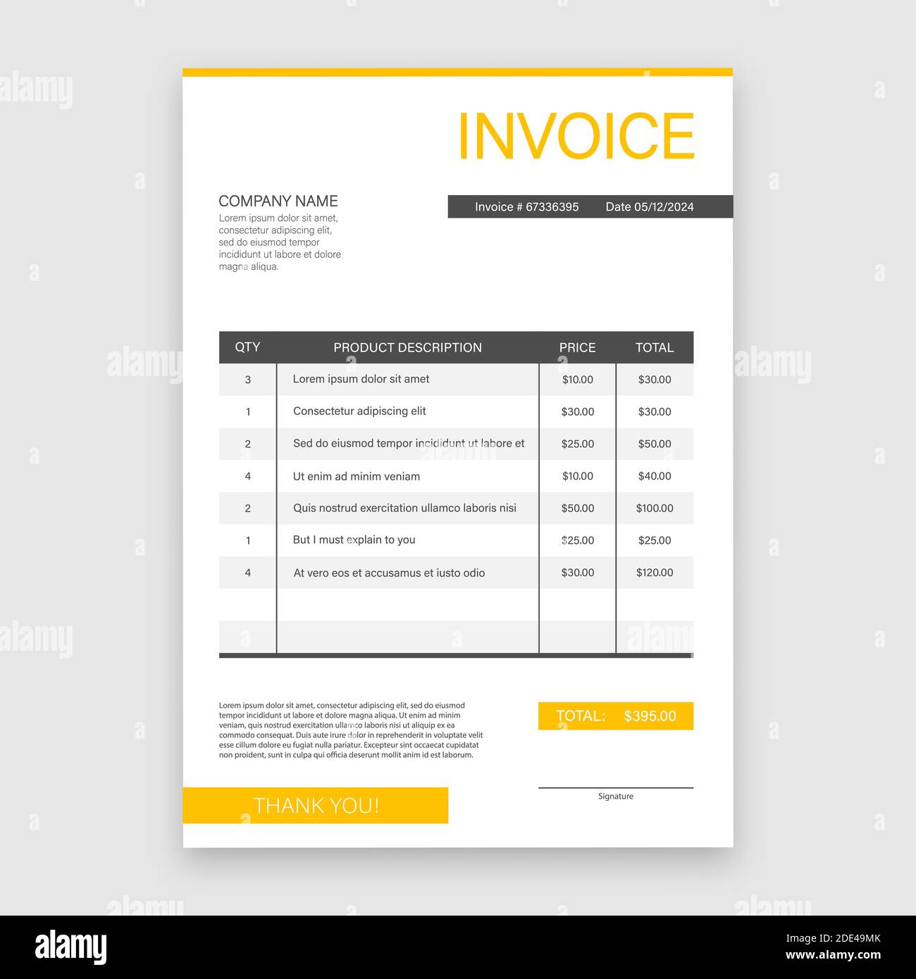 Business card with invoice. Customer service concept. Online Inside Customer Information Card Template