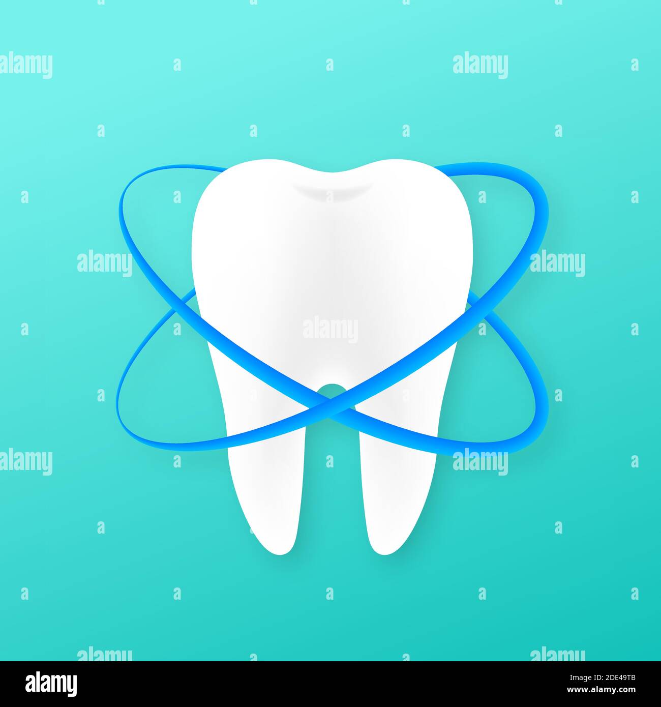 Teeth with shield icon design. Dental care concept. Teeth icon dentist