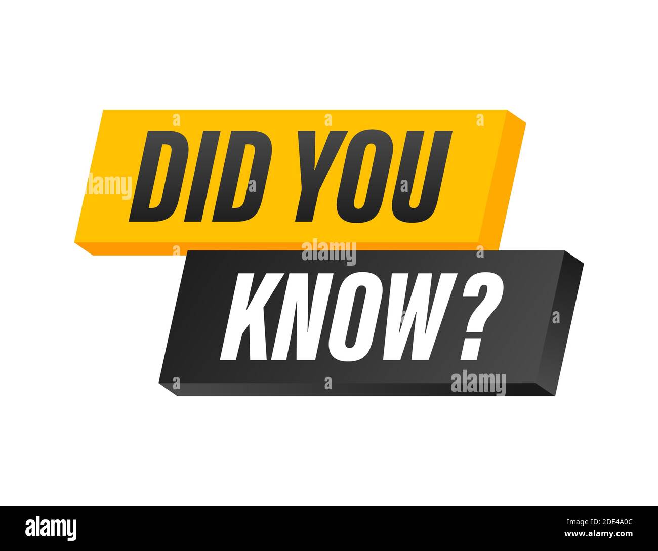 Did You Know Megaphone Label. Vector stock illustration Stock Vector