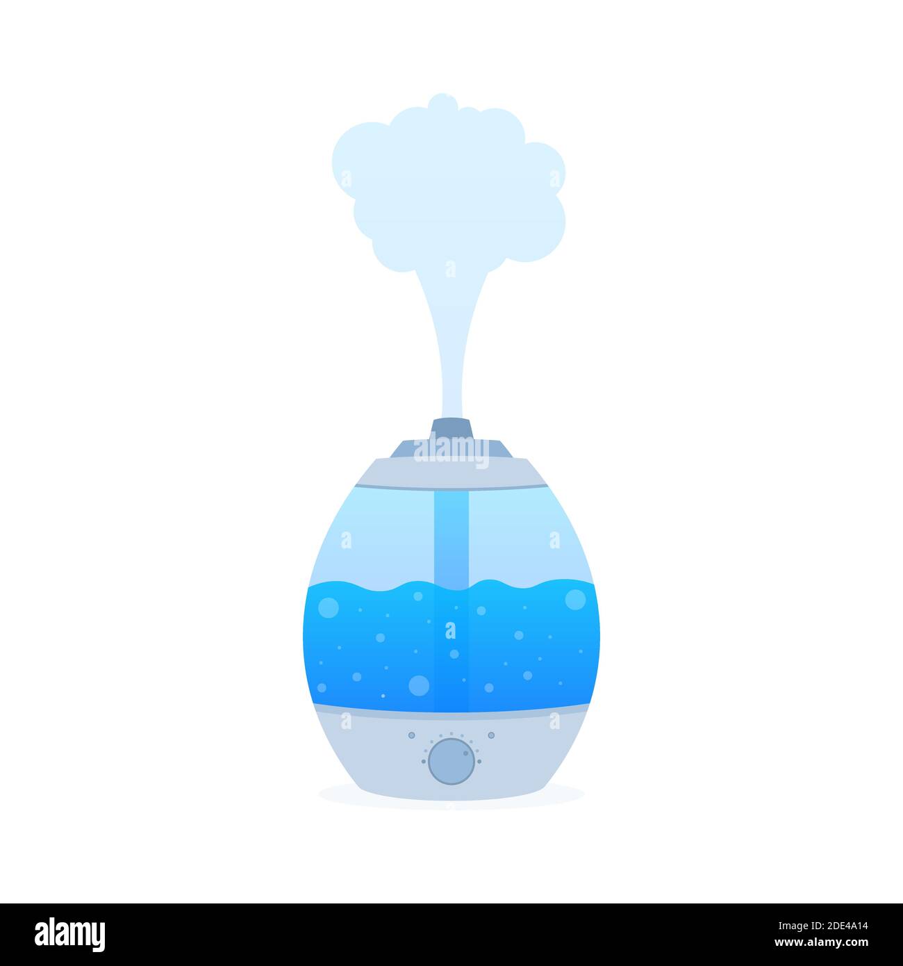 Modern home humidifier. Humidifier air diffuser. Purifier microclimate. Vector stock