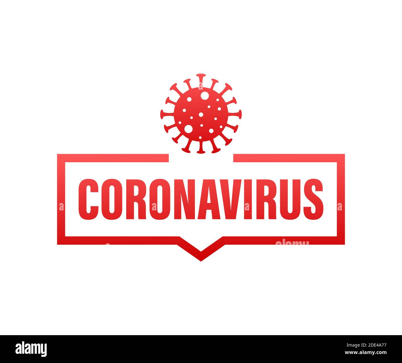 Sign caution coronavirus. Coronavirus danger and public health risk ...