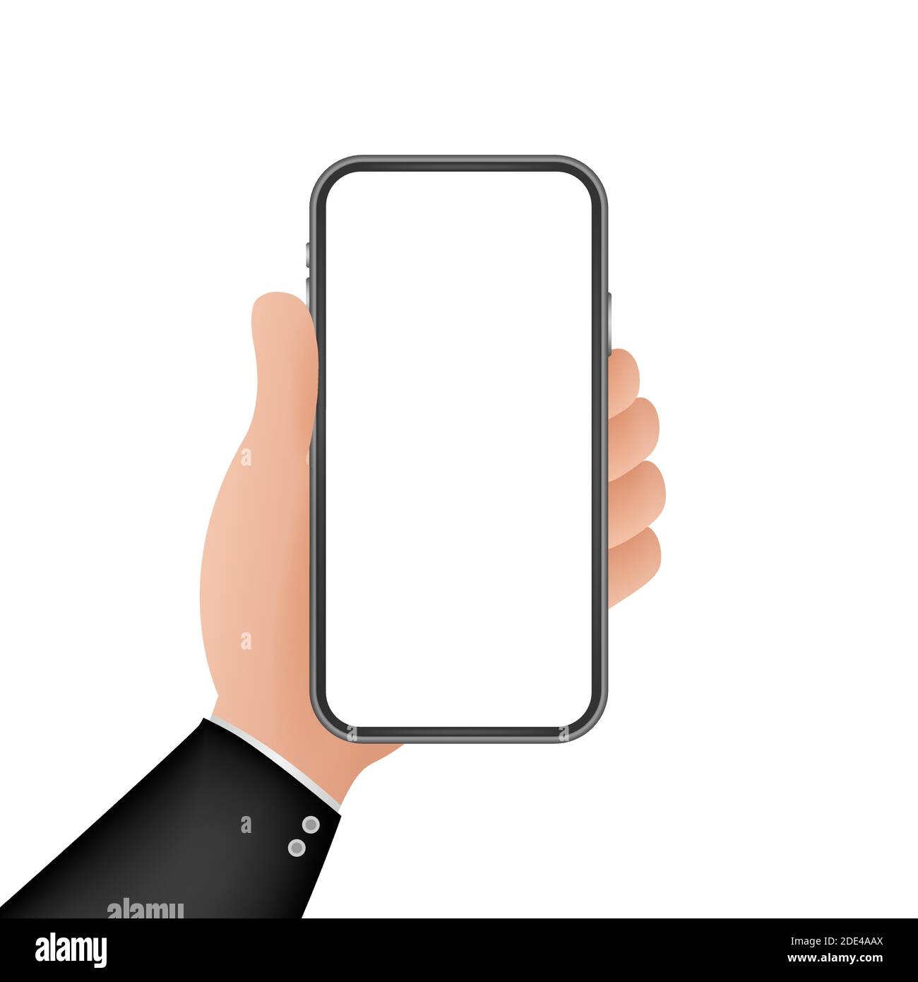 Smartphone on hand. Telephone icon. Touchscreen, Phone display. Cell phone  vector icon. Flat graphic design. Vector stock illustration Stock Vector  Image & Art - Alamy
