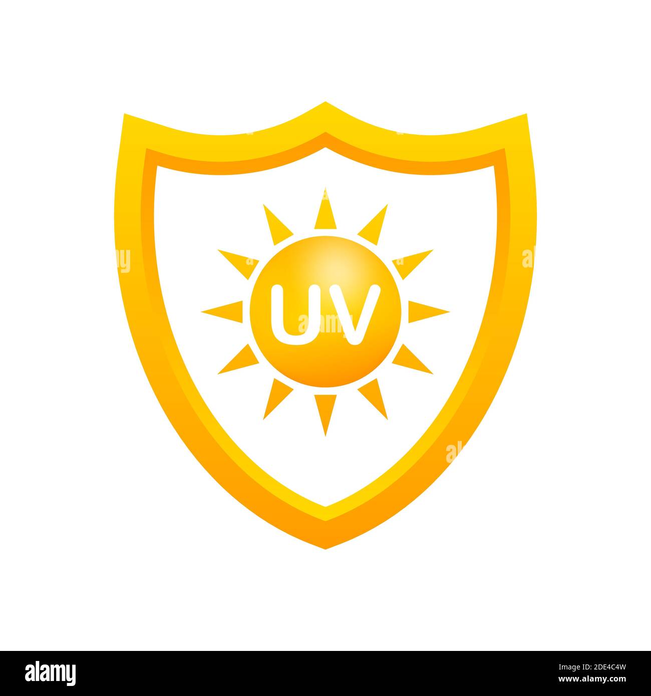 UV-Schutz Aufkleber oder Sticker auf weißem Hintergrund, Vector  Illustration Stock-Vektorgrafik - Alamy