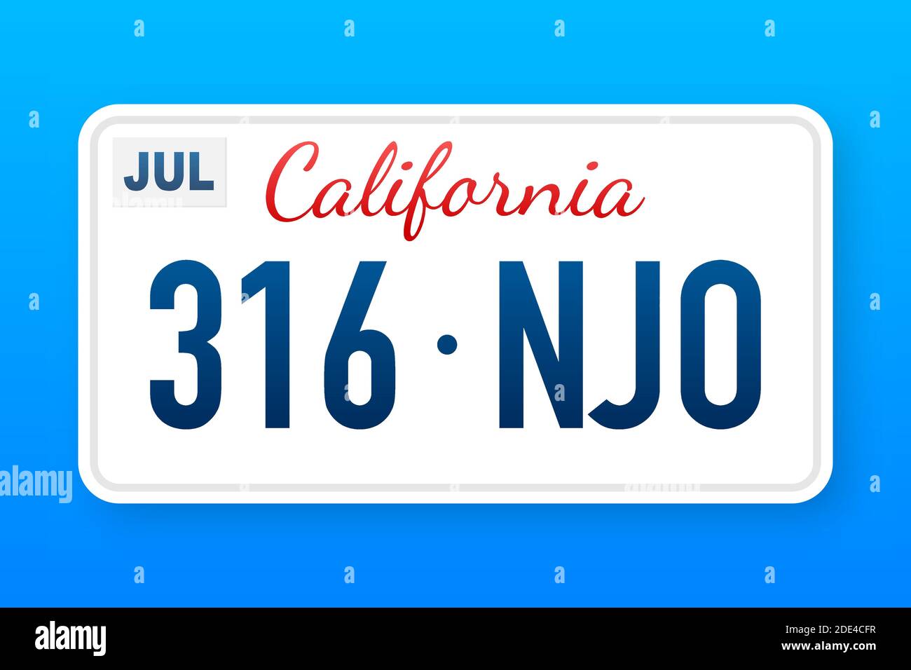 American california number. Retro style. Classic retro symbol. Vector template. Stock Vector