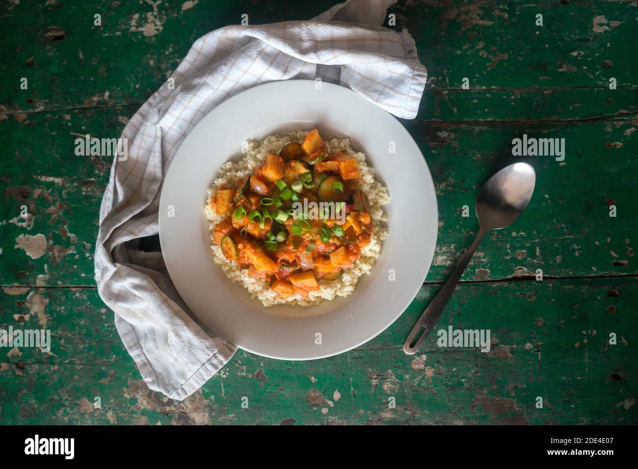 Couscous with sweet potatoes Stock Photo
