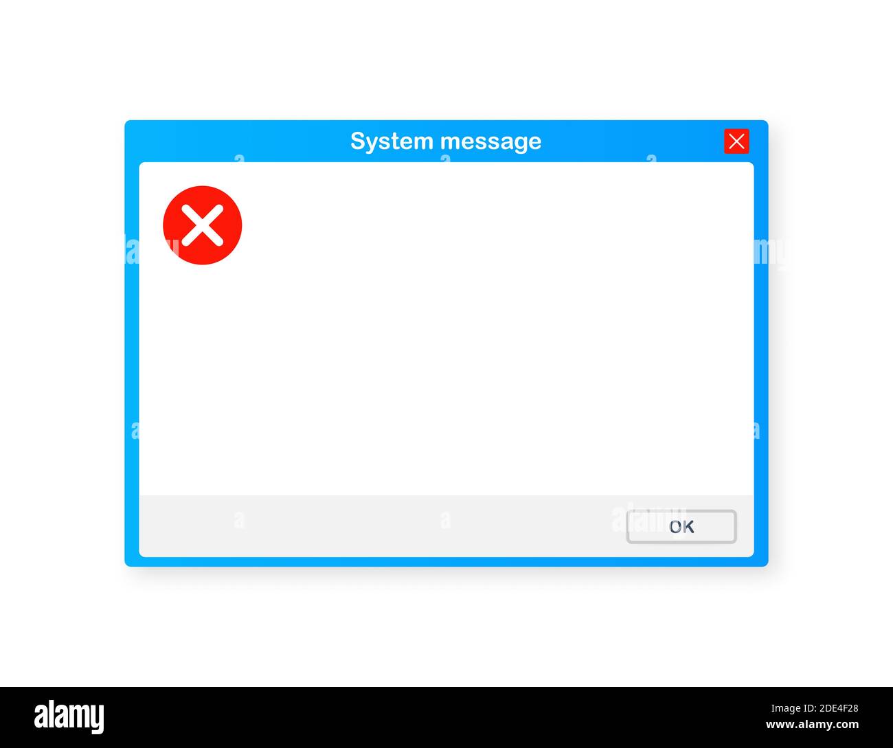 Vintage User Interface. Critical Error Warning Message. Vector stock ...