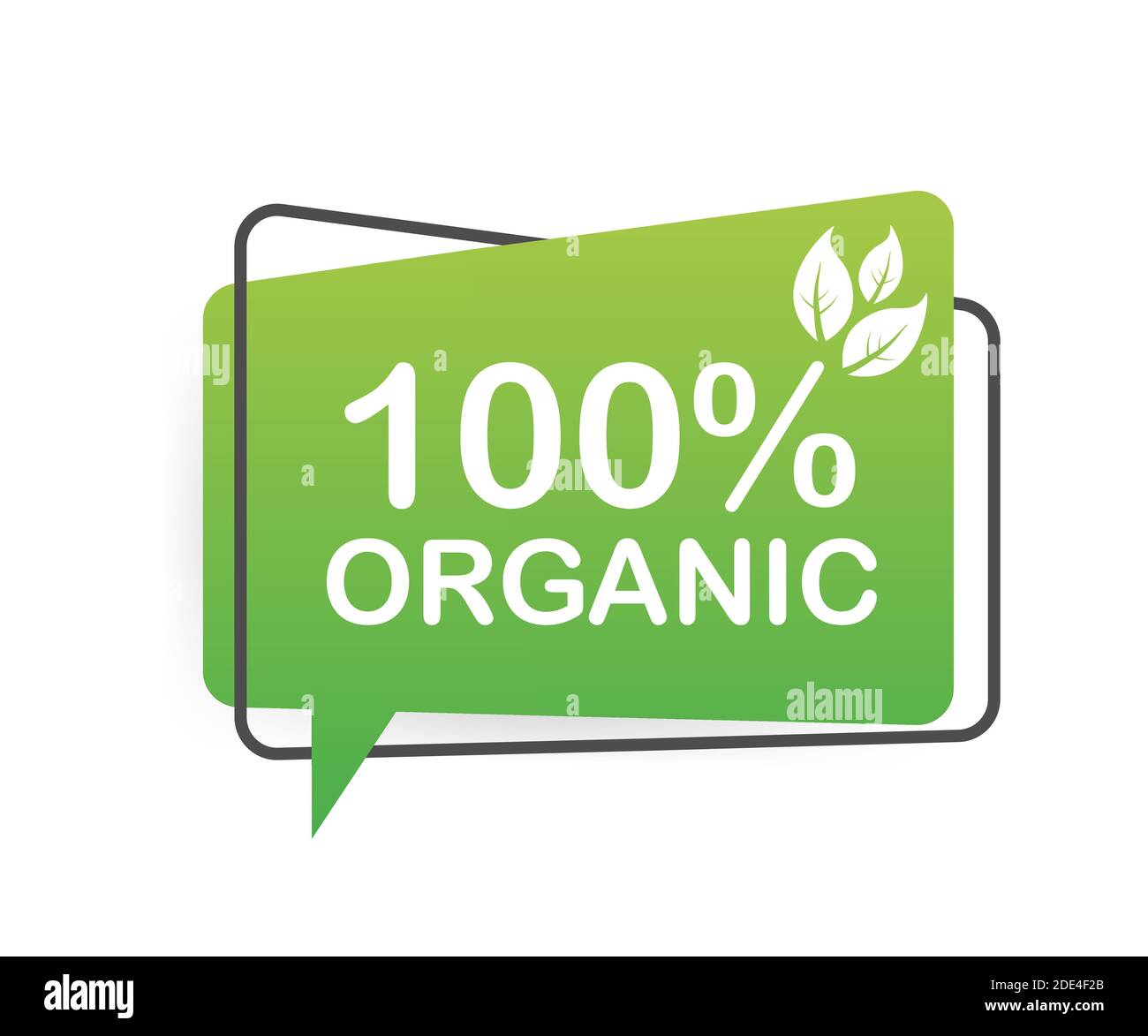 100 organic, great design for any purposes. Green icon. Natural product
