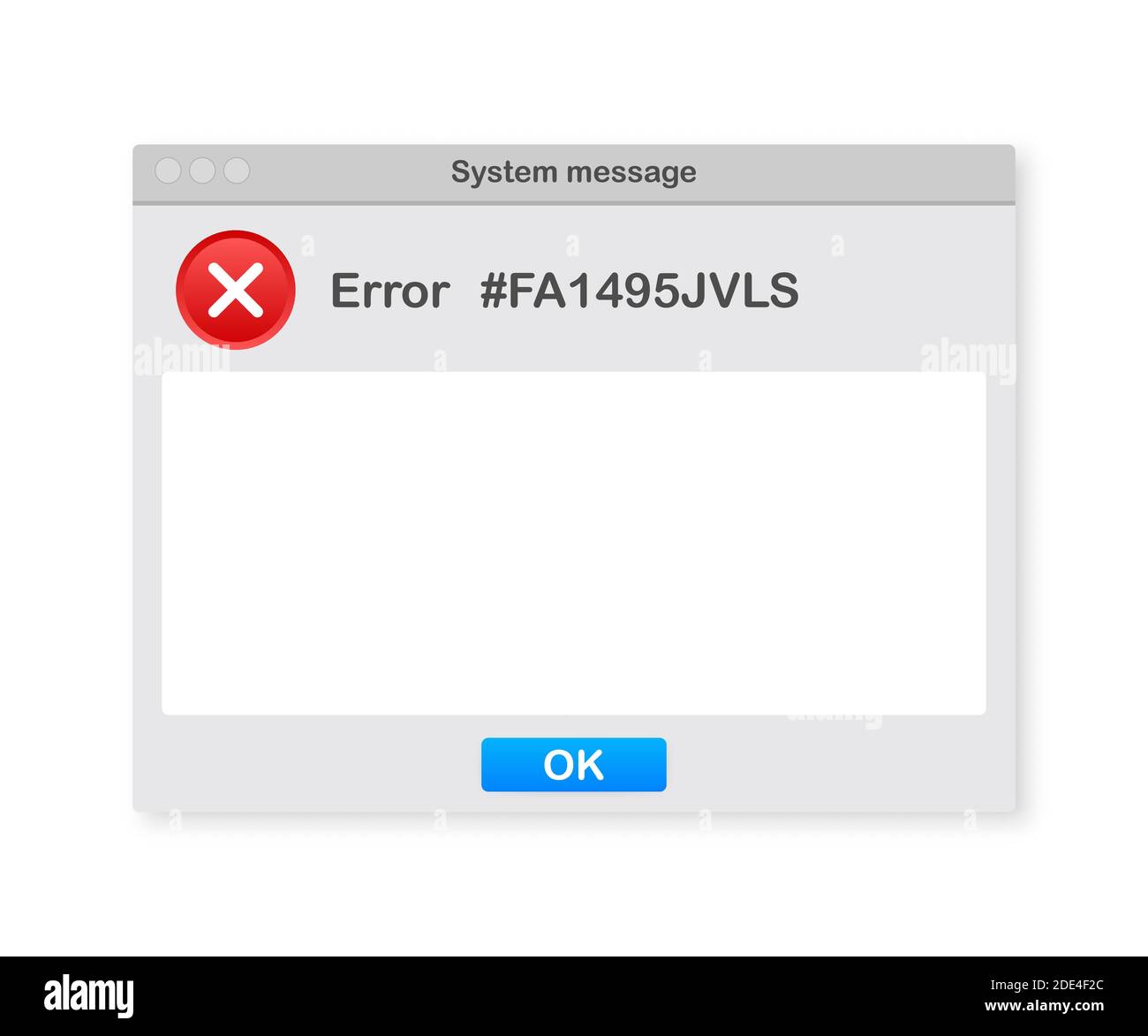 Vintage User Interface. Critical Error Warning Message. Vector stock ...
