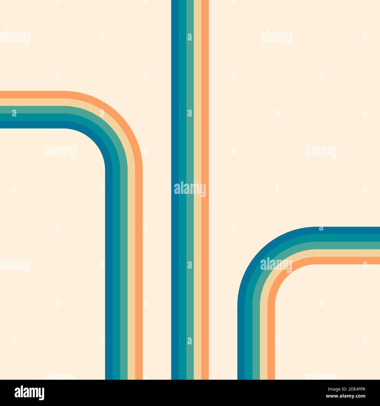 70s, 1970 abstract vector stock retro lines background. Vector ...