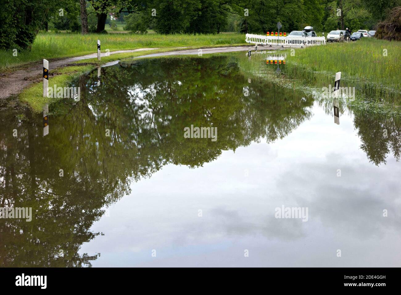 Chiemsee Flood June 2013, Harras Prien, Chiemgau, Upper Bavaria, Germany, Europe Stock Photo