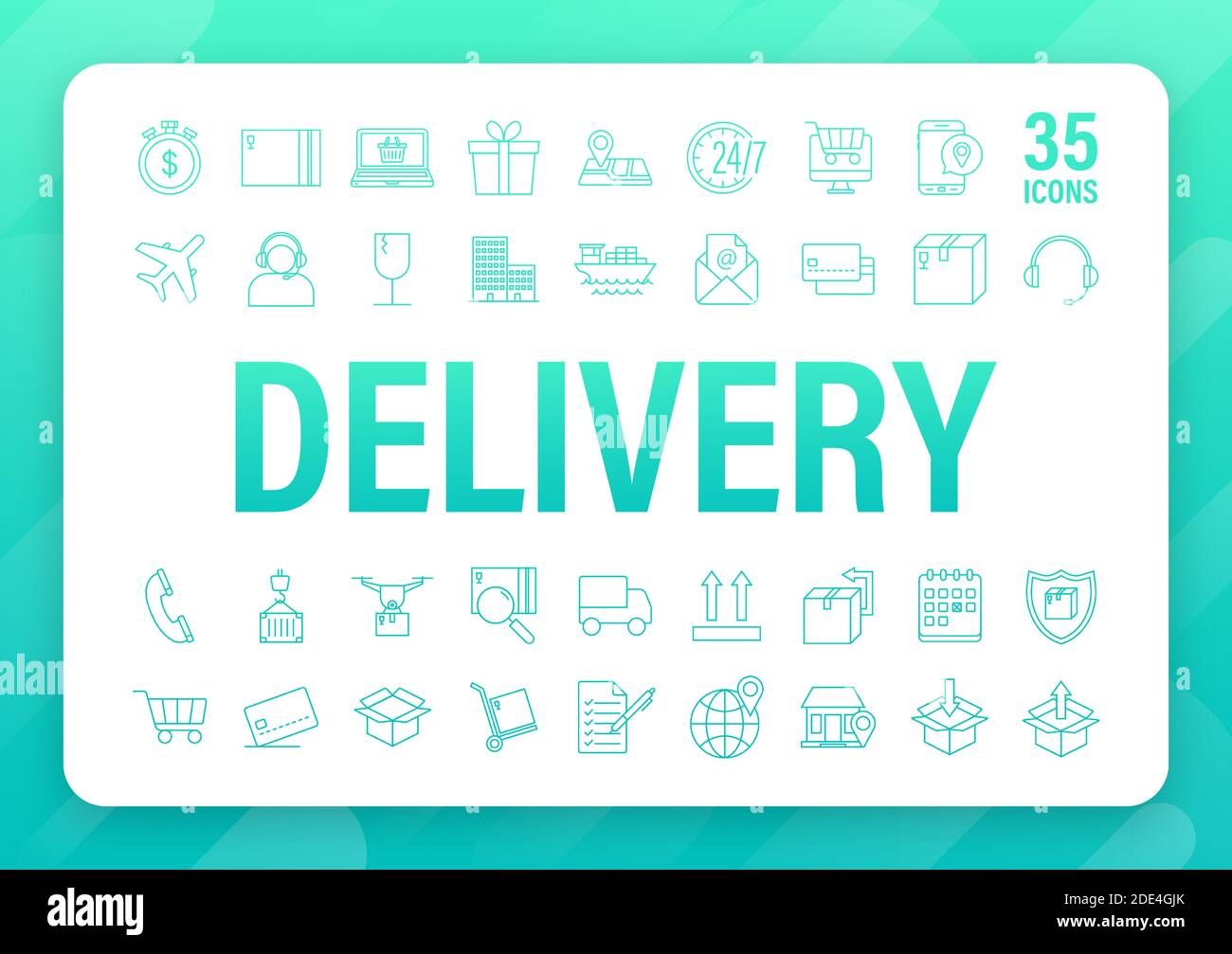 Set with delivery icon. Delivery service. Fast courier. Truck icon set. Vector stock illustration. Stock Vector