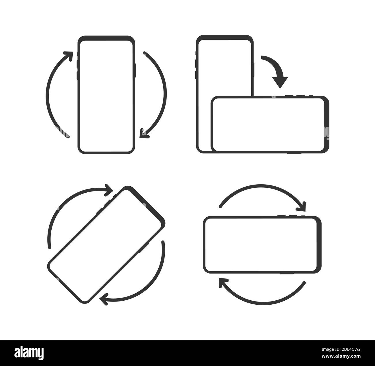 Rotate smartphone isolated icon. Device rotation symbol. Turn your