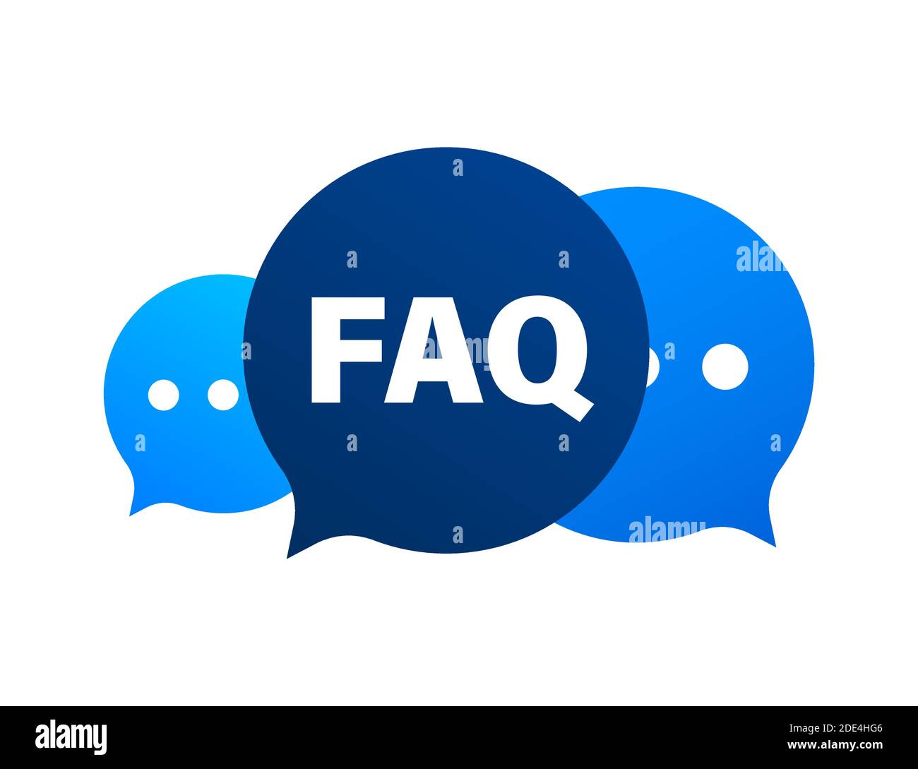 Frequently asked questions FAQ banner. Computer with question icons. Vector illustration. Stock Vector