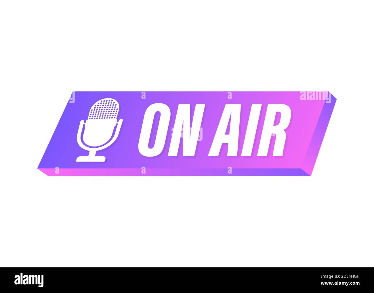 On Air sign, emblem, logo. Live stream symbol. Speech bubble. Illustrration  on-air sign, broadcast media sound, radio and television record Stock  Vector Image & Art - Alamy