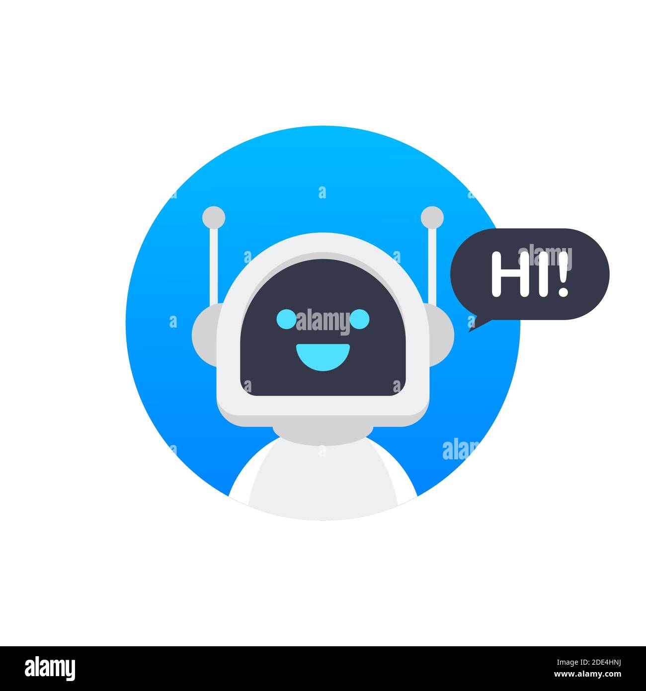 Chat Bot Using Laptop Computer, Robot Virtual Assistance Of Website Or  Mobile Applications. Voice support service bot. Online support bot. Vector  Stock Vector Image & Art - Alamy