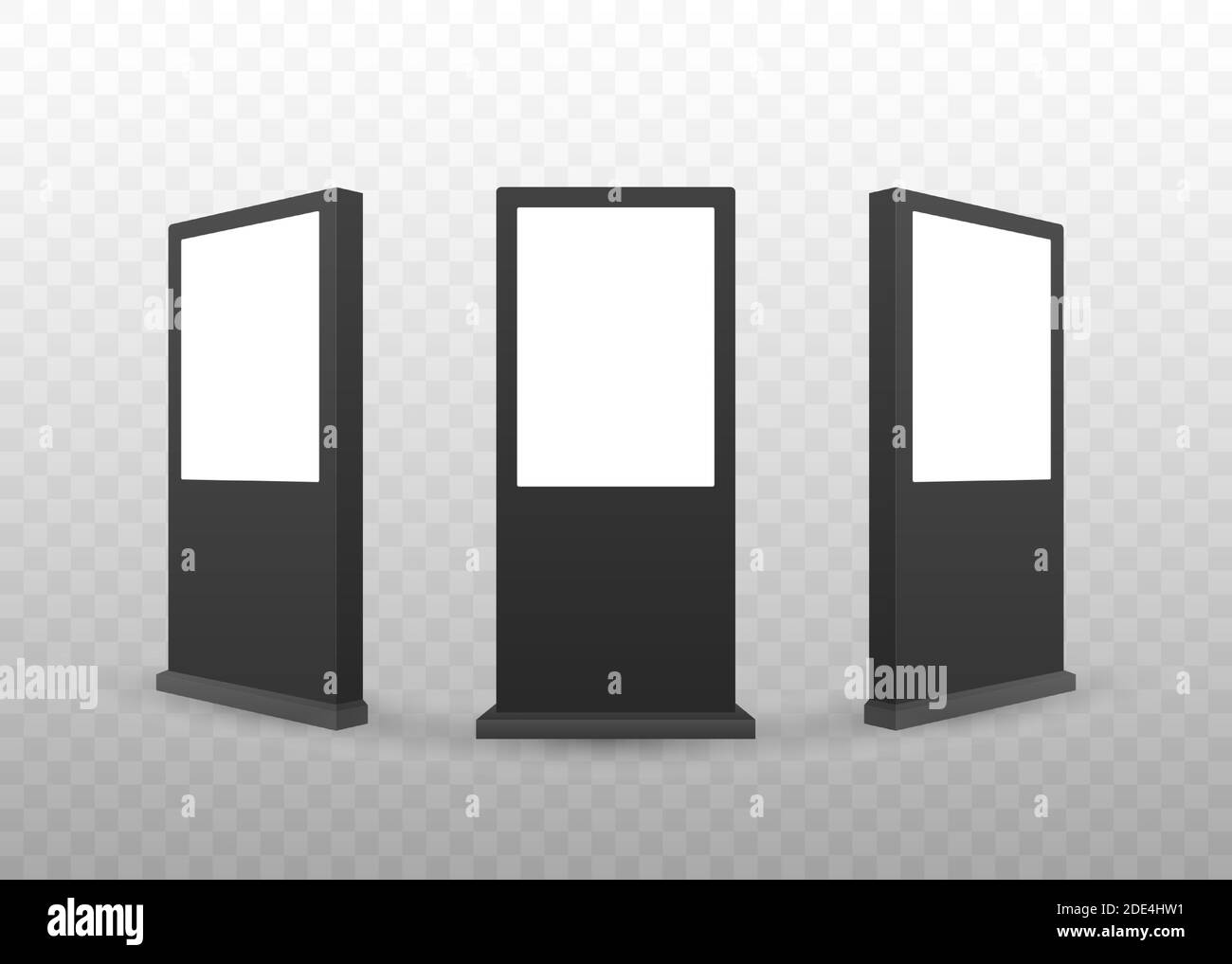 Realistic light box template on white background. Outdoor advertising