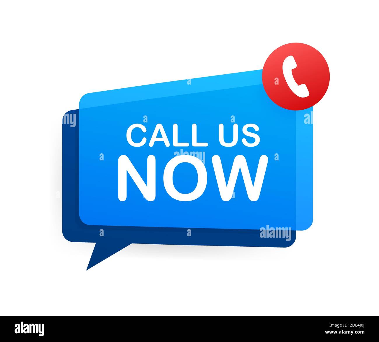 Call us now. Information technology. Telephone icon. Customer service. Vector stock illustration Stock Vector