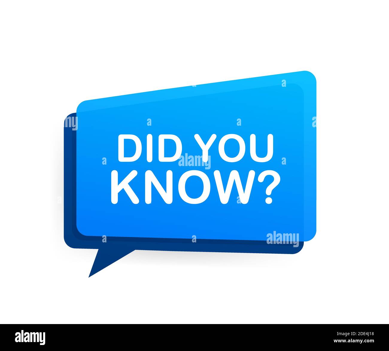 Did You Know Megaphone Label. Vector stock illustration Stock Vector