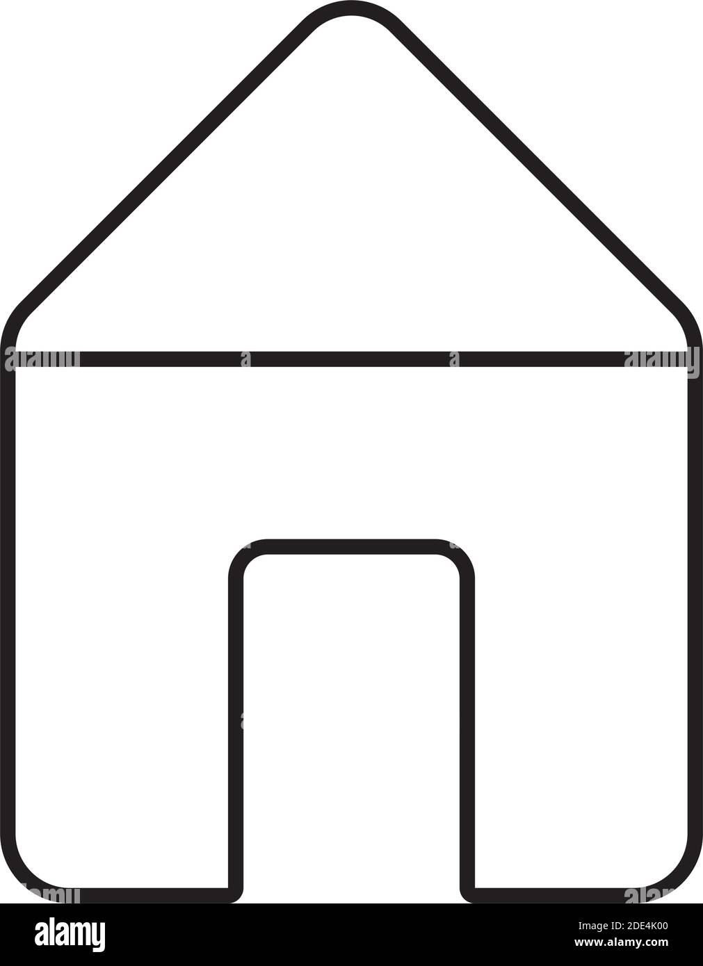 house icon over white background, line style, vector illustration Stock ...
