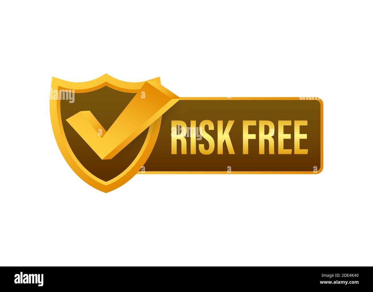 Risk free, guarantee label on white background. Vector illustration ...