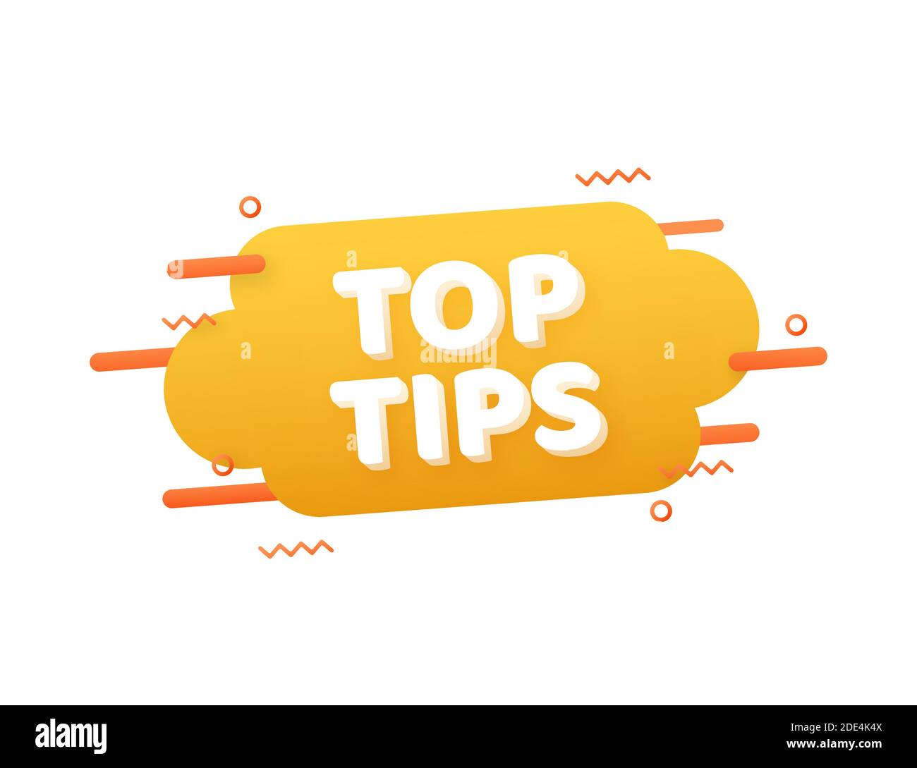 Top tips. Speech bubbles. Web banner. Vector illustration Stock Vector ...