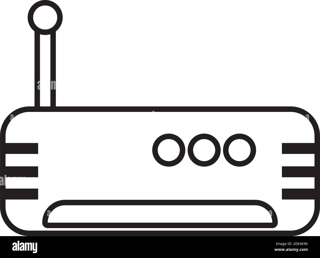 retro radio icon over white background, line style, vector illustration ...