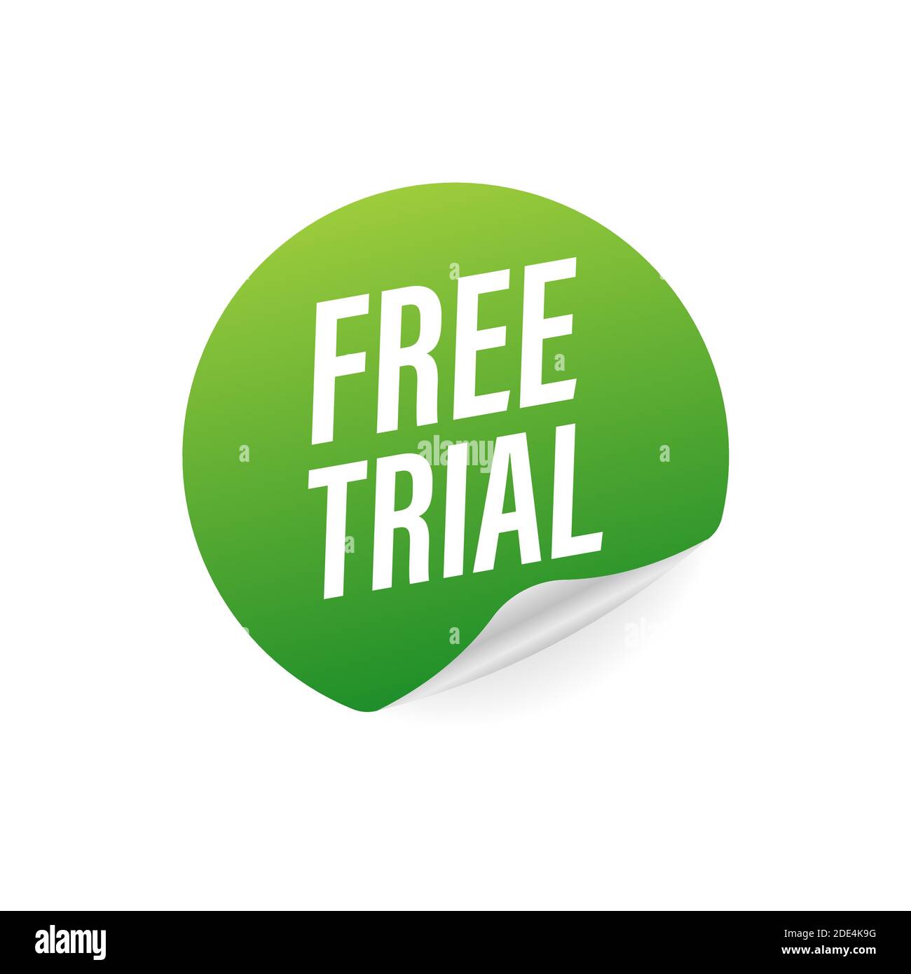 Free trial. Product advertising. Web design. Symbol, sign. Vector stock illustration. Stock Vector