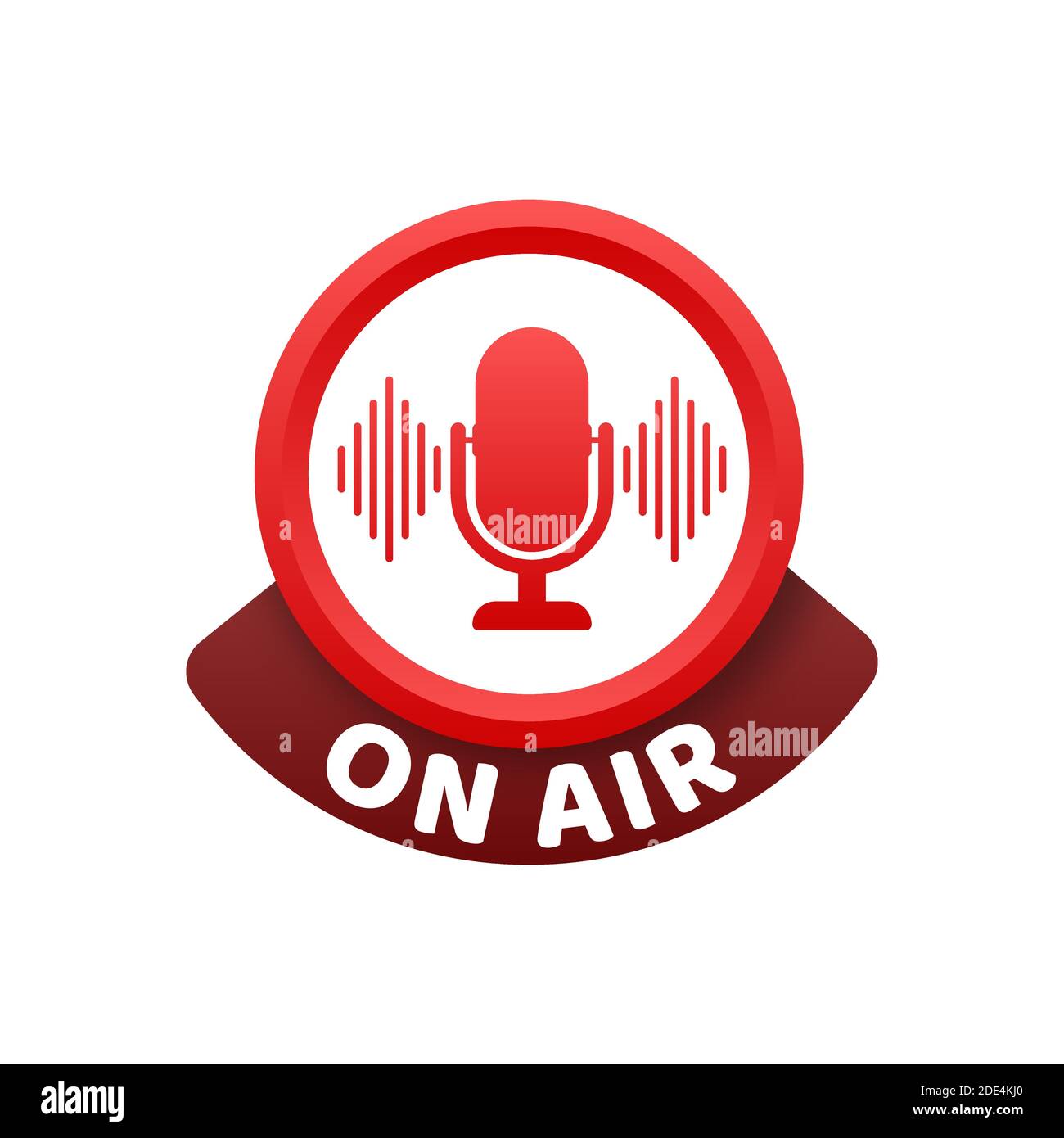 Podcast icon like on air live. Podcast. Badge, icon, stamp, logo. Radio  broadcasting or streaming. Vector illustration Stock Vector Image & Art -  Alamy