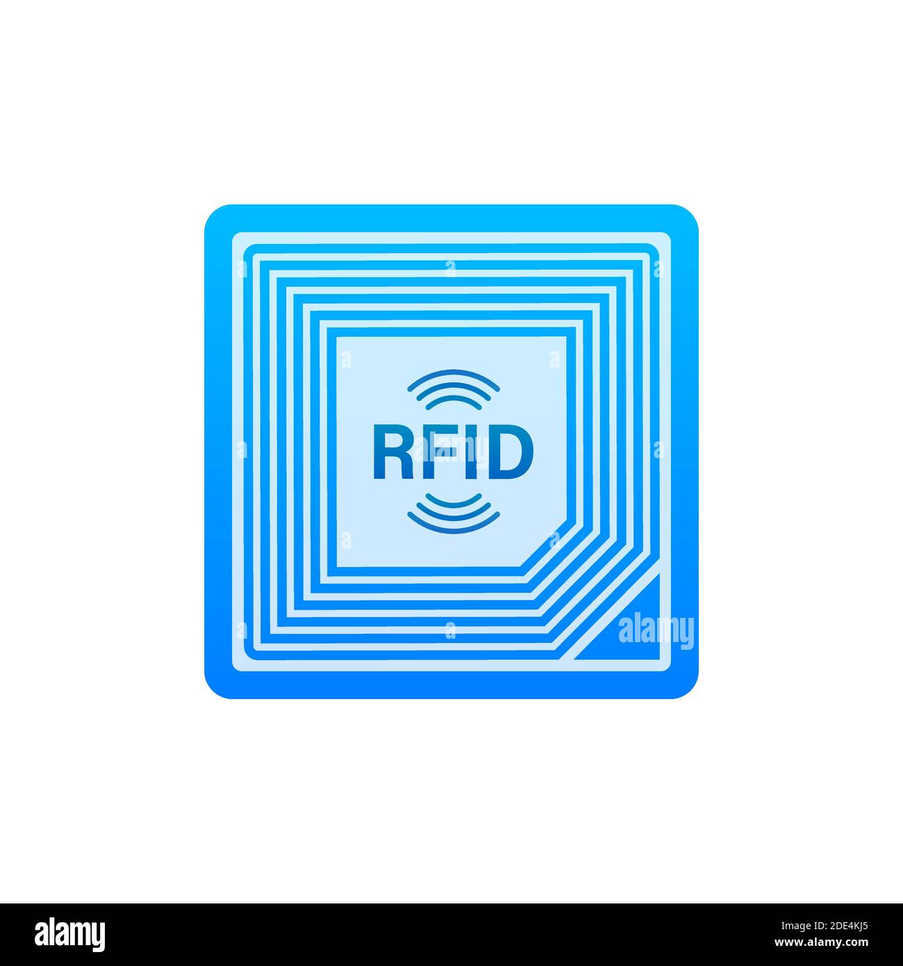 RFID Radio Frequency IDentification. Technology concept. Digital technology. Vector stock illustration. Stock Vector