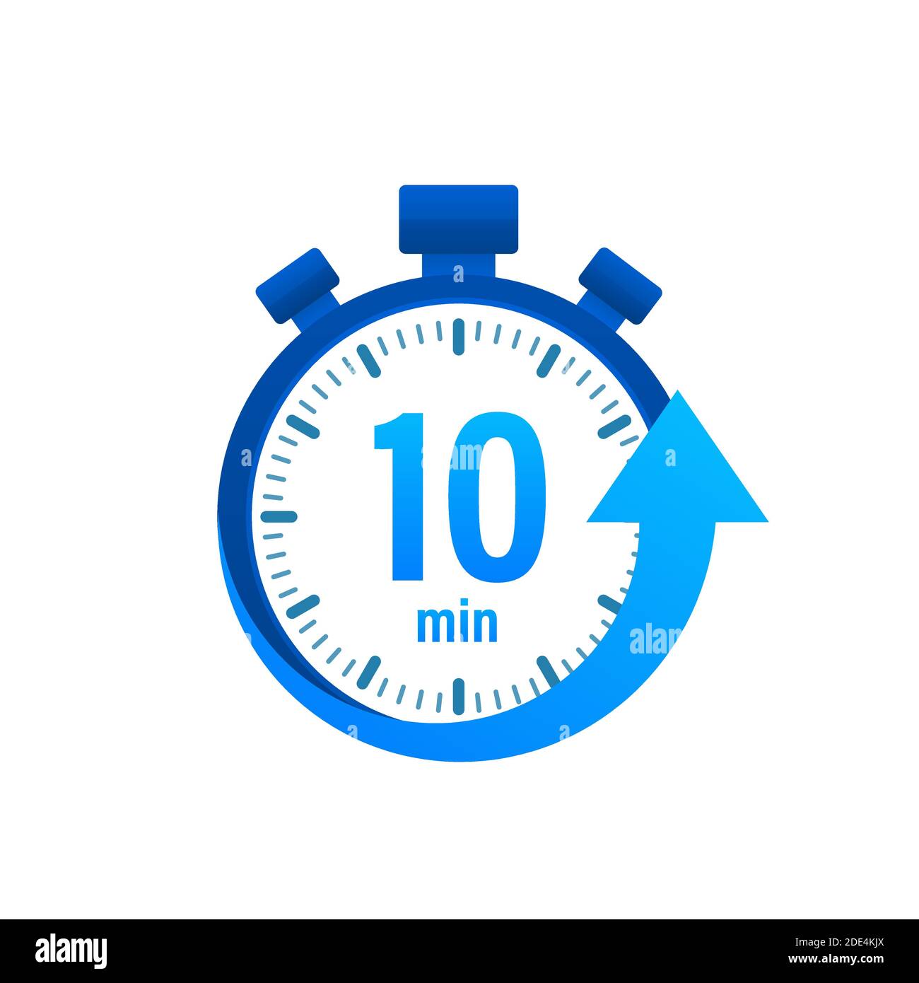 The 10 minutes, stopwatch vector icon. Stopwatch icon in flat style, timer  on on color background. Vector illustration Stock Vector Image & Art - Alamy