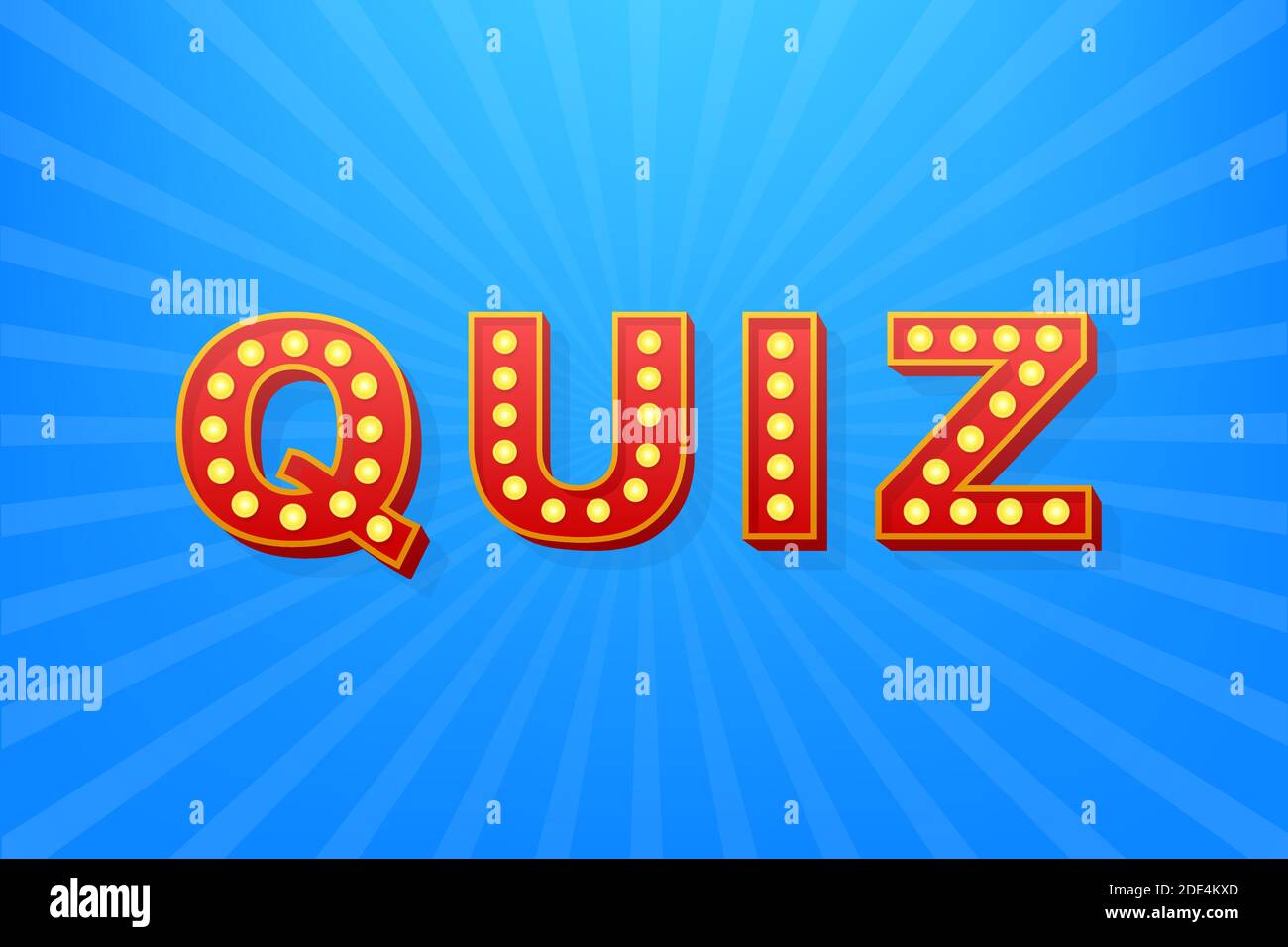 Retro light text quiz. Retro light bulb. Vector stock illustration Stock Vector Image & Art Alamy