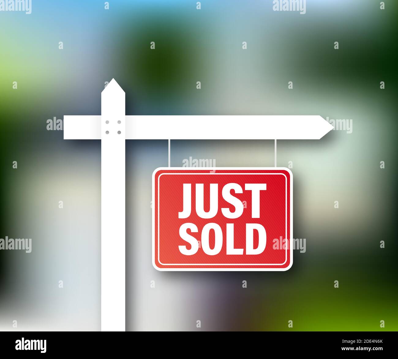 Sale tag. Just sold sign for marketing design. Vector stock ...