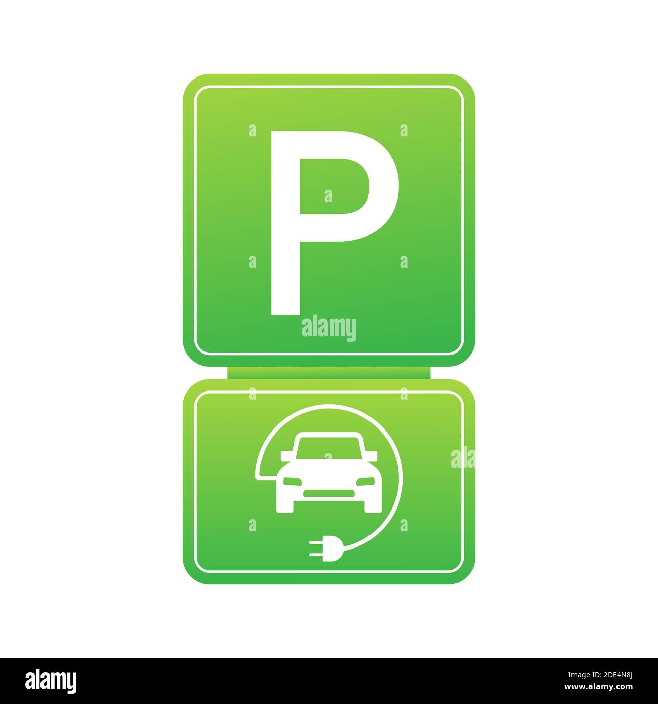 EV charging station banner. Vector stock illustration. Stock Vector