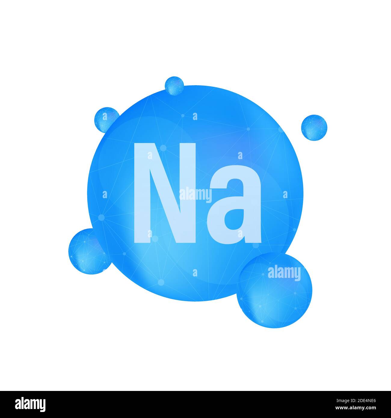 Na, Natrium blue shining pill capsule icon. Vector stock ...