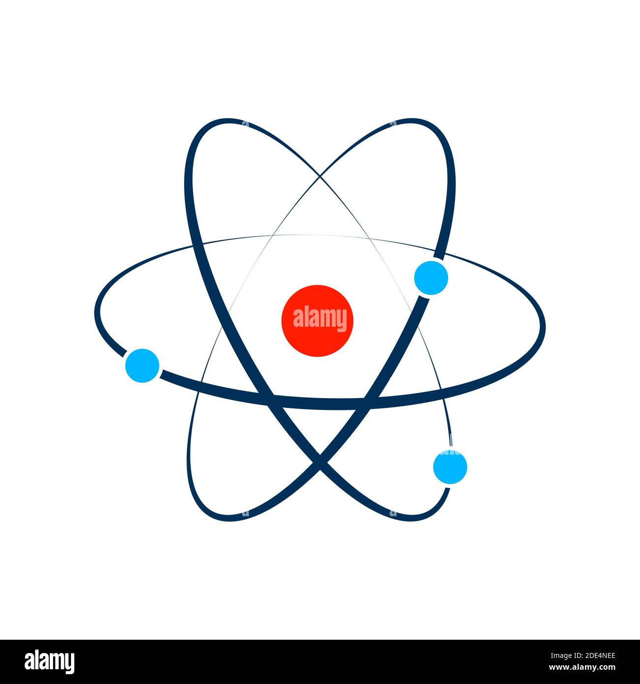 Atom icon vector, atom symbols on white background Stock Vector Image