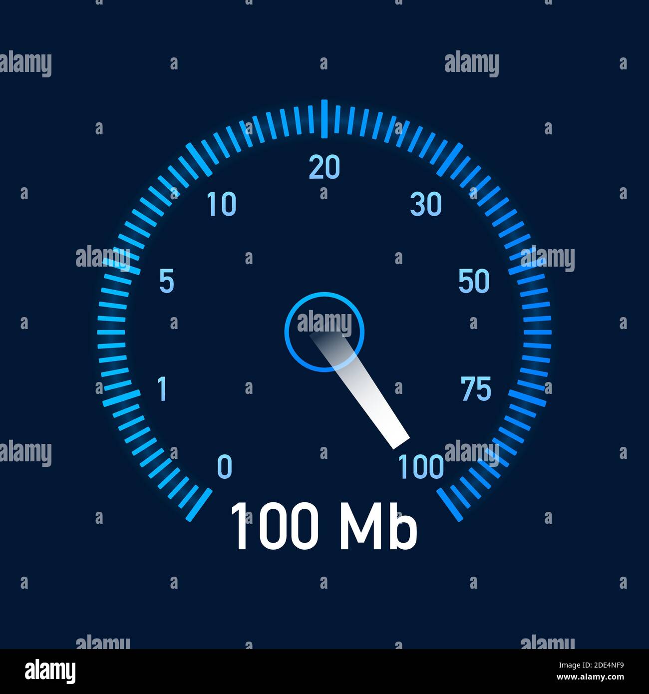Set Speed test. Speedometer Internet Speed. Website speed loading time. Vector illustration. Stock Vector