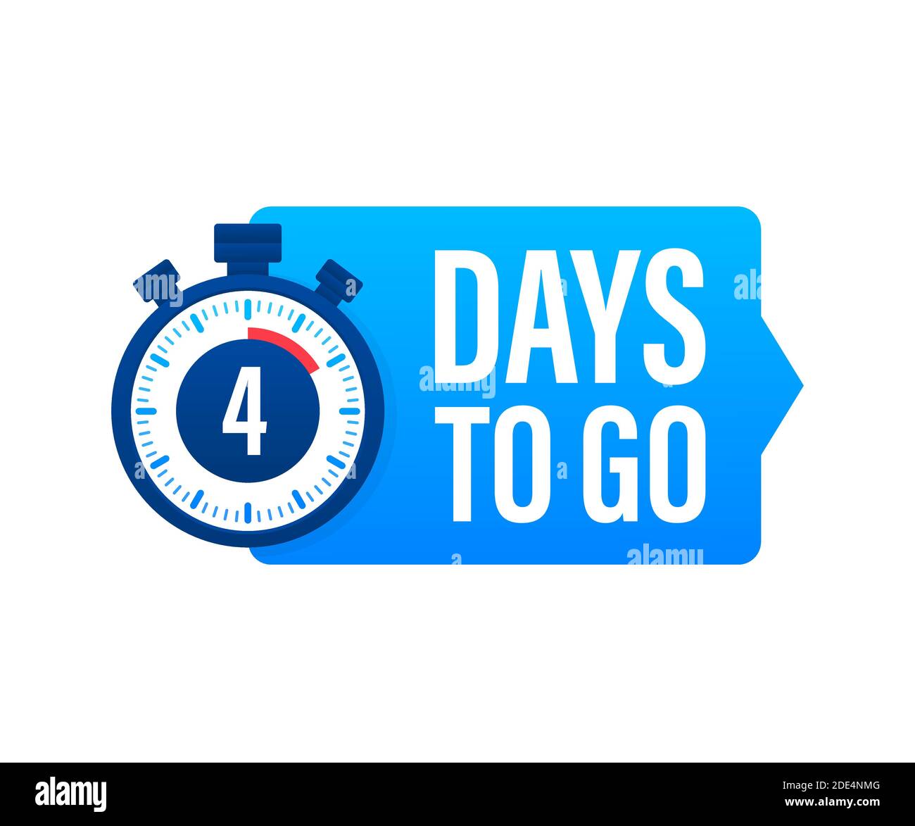 4 Days to go. Countdown timer. Clock icon. Time icon. Count time sale ...