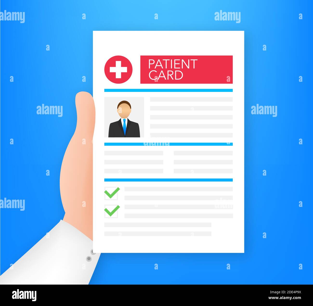 Clipboard in doctors hand. Make notes in patient card. medical report